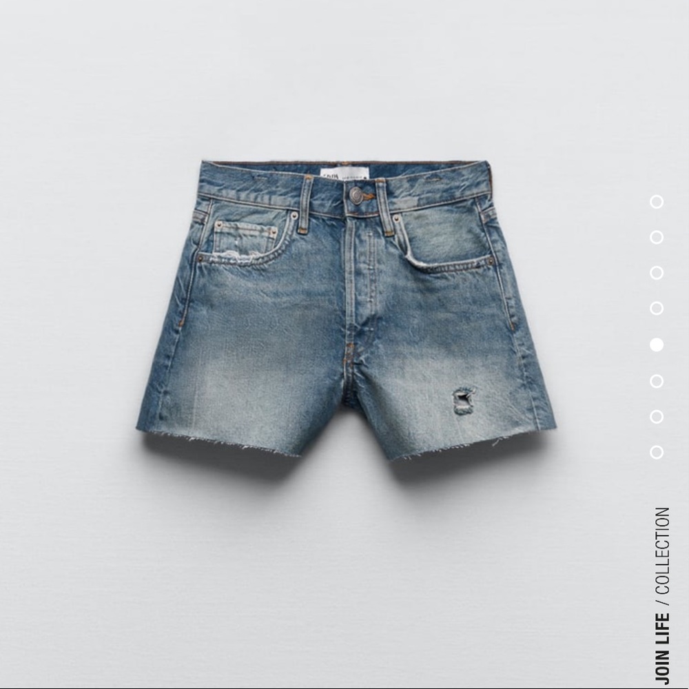 Zara relaxed jean shorts